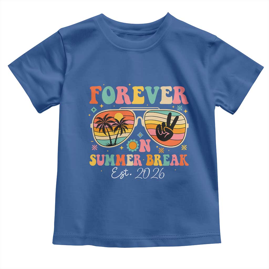 Retired Teacher Gift Toddler T Shirt Forever On Summer Break Retirement 2026 TS10 Royal Blue Print Your Wear