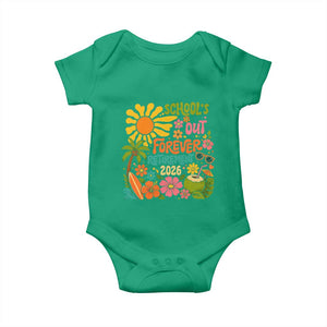 Schools Out Forever Retirement 2026 Baby Onesie Retired Teacher Gifts Vintage Flower Graphic TS10 Irish Green Print Your Wear
