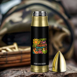 Schools Out Forever Retirement 2026 Bullet Tumbler Retired Teacher Gifts Vintage Flower Graphic TS10 Print Your Wear