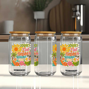 Schools Out Forever Retirement 2026 Glass Can Retired Teacher Gifts Vintage Flower Graphic TS10 Print Your Wear