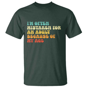 Im Often Mistaken For An Adult Because Of My Age T Shirt Sarcastic Quote Funny Saying Old Guys Birthday Gifts