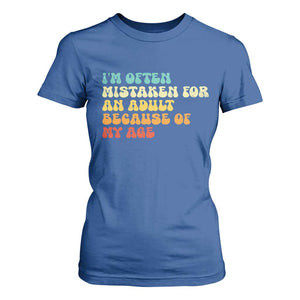 Im Often Mistaken For An Adult Because Of My Age T Shirt For Women Sarcastic Quote Funny Saying Old Guys Birthday Gifts