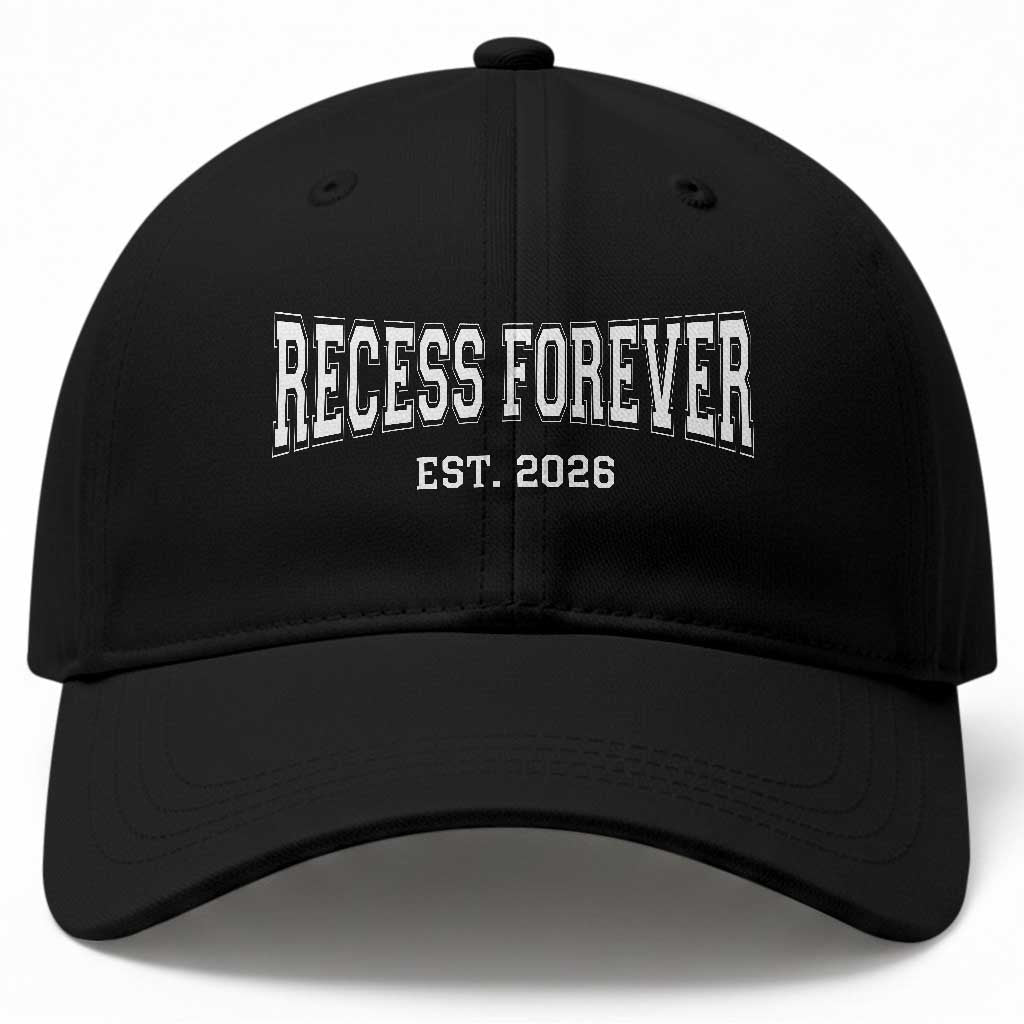 Retired Teacher Baseball Cap Retro Varsity Vintage Recess Forever Retirement 2026 TS10 Print Your Wear