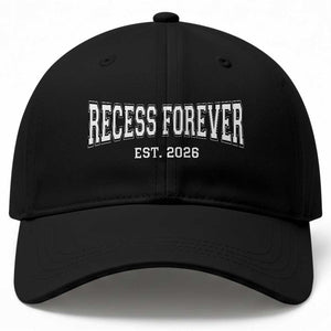 Retired Teacher Baseball Cap Retro Varsity Vintage Recess Forever Retirement 2026 TS10 Print Your Wear