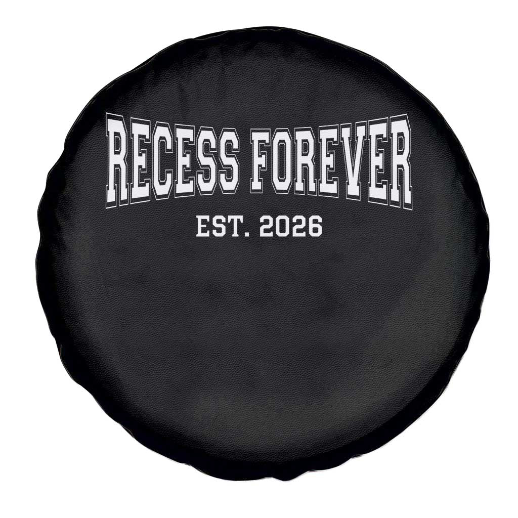 Retired Teacher Spare Tire Cover Retro Varsity Vintage Recess Forever Retirement 2026 TS10 Print Your Wear