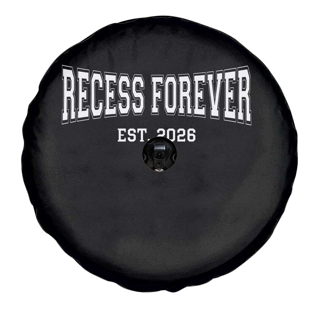 Retired Teacher Spare Tire Cover Retro Varsity Vintage Recess Forever Retirement 2026 TS10 Print Your Wear