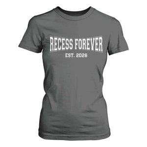 Retired Teacher T Shirt For Women Retro Varsity Vintage Recess Forever Retirement 2026 TS10 Dark Heather Print Your Wear