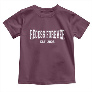 Retired Teacher Toddler T Shirt Retro Varsity Vintage Recess Forever Retirement 2026 TS10 Maroon Print Your Wear