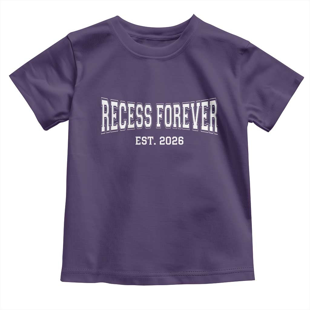 Retired Teacher Toddler T Shirt Retro Varsity Vintage Recess Forever Retirement 2026 TS10 Purple Print Your Wear