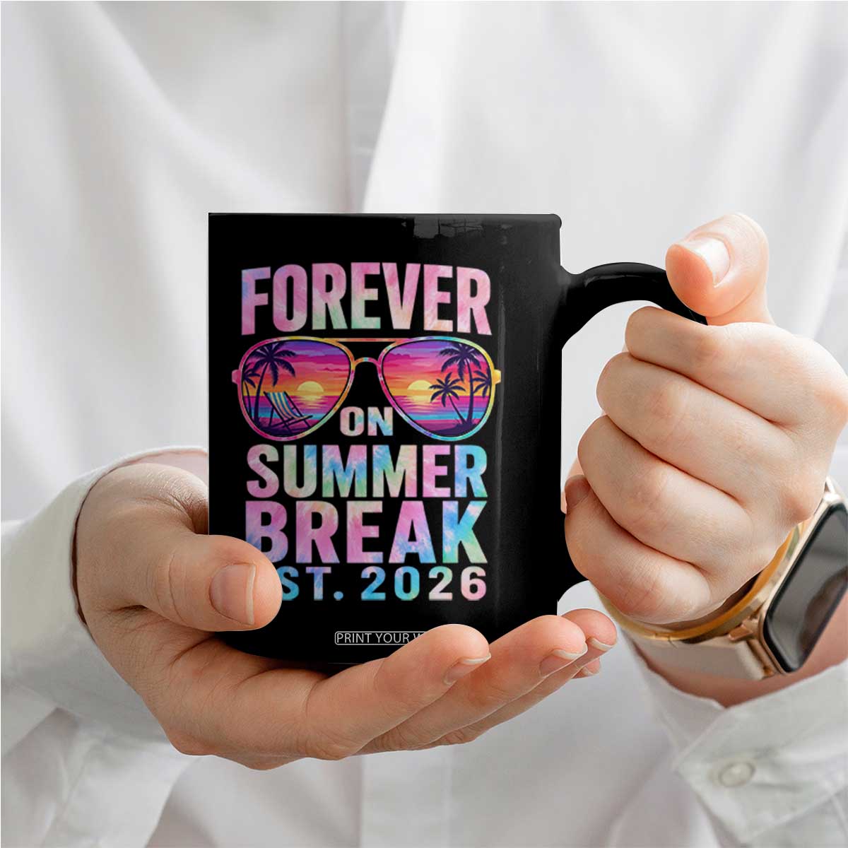 Retired Teacher Coffee Mug Forever On Summer Break Retirement 2026 TS10 Print Your Wear