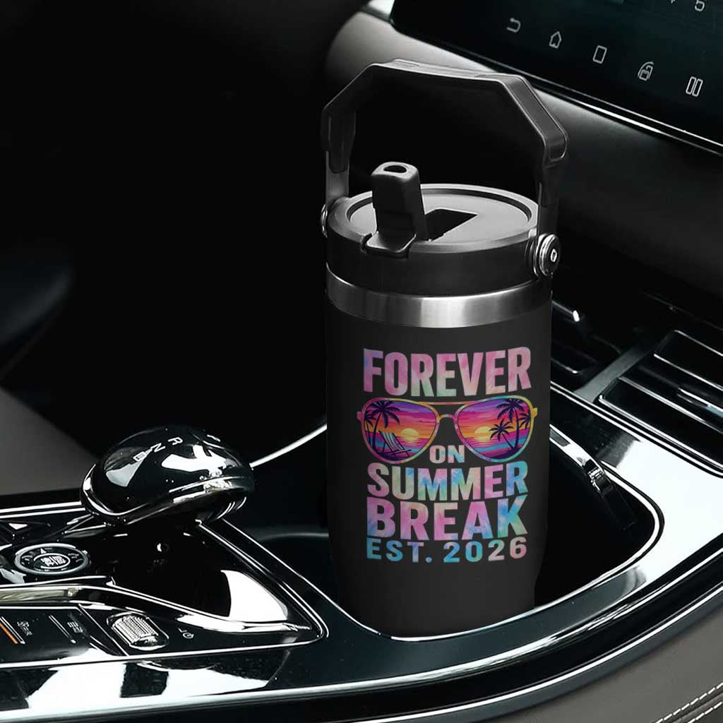 Retired Teacher Flip Straw Tumbler Forever On Summer Break Retirement 2026 TS10 Print Your Wear