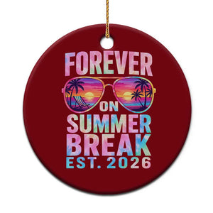 Retired Teacher Ceramic Ornament Forever On Summer Break Retirement 2026 TS10 1pc Red Print Your Wear