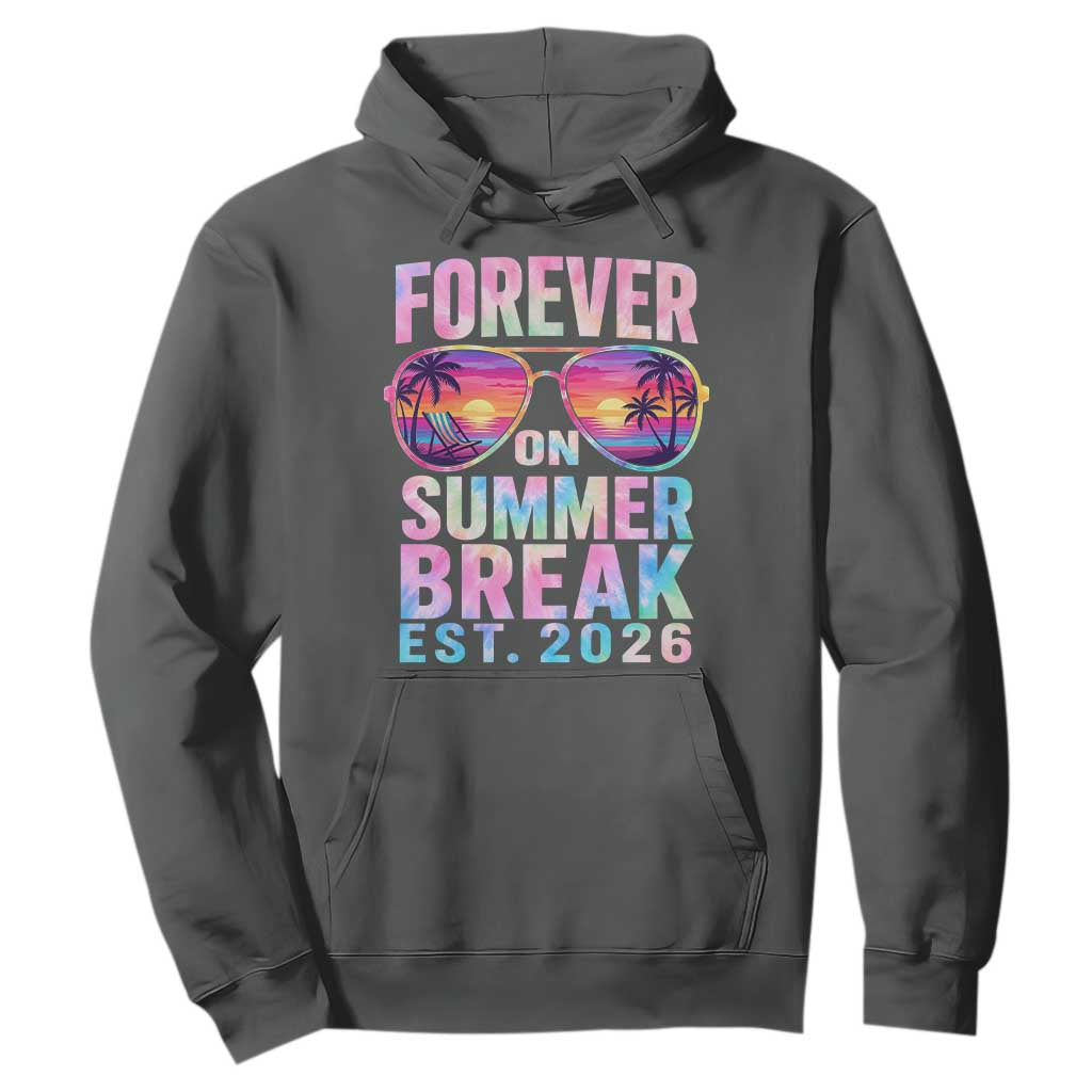 Retired Teacher Hoodie Forever On Summer Break Retirement 2026 TS10 Dark Heather Print Your Wear