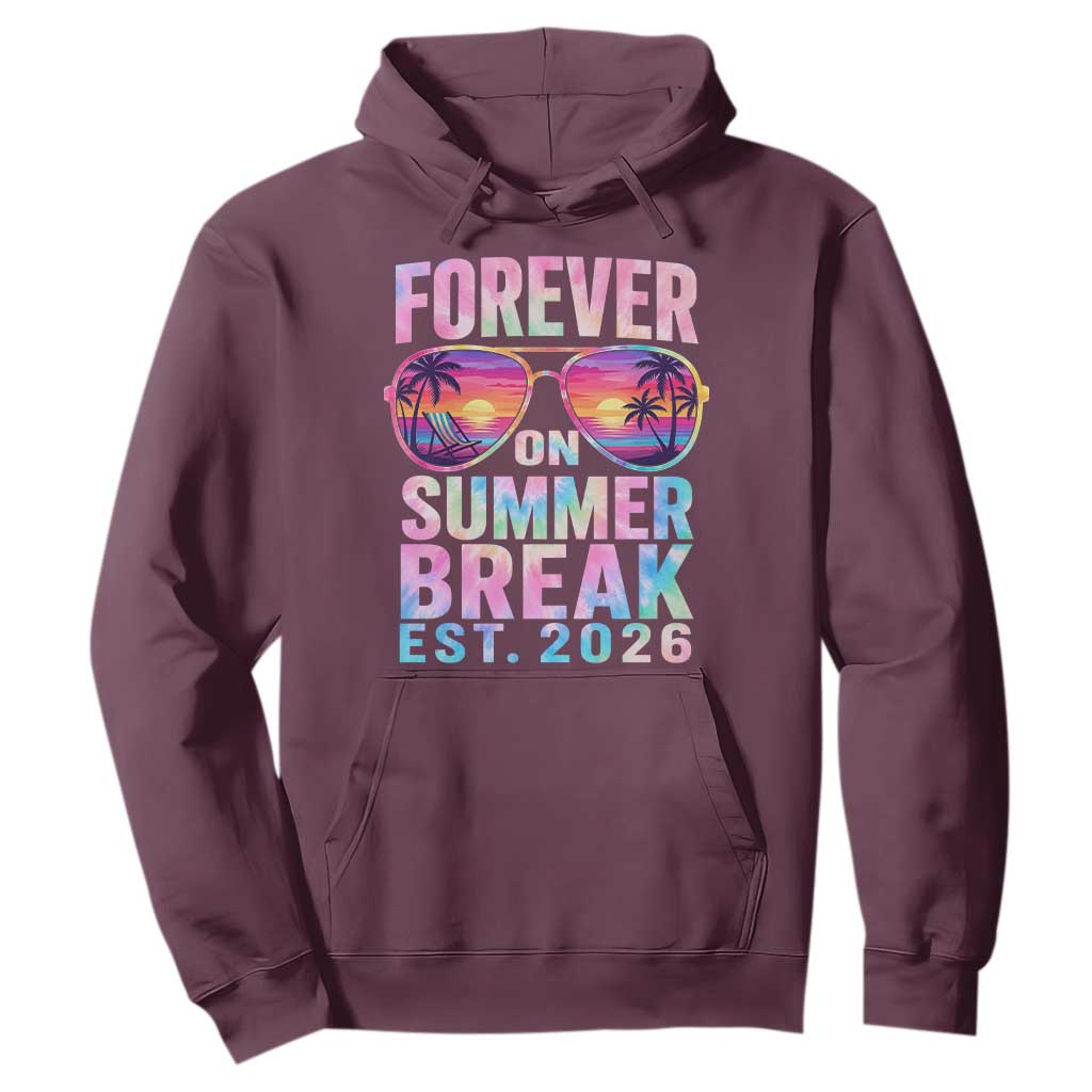 Retired Teacher Hoodie Forever On Summer Break Retirement 2026 TS10 Maroon Print Your Wear