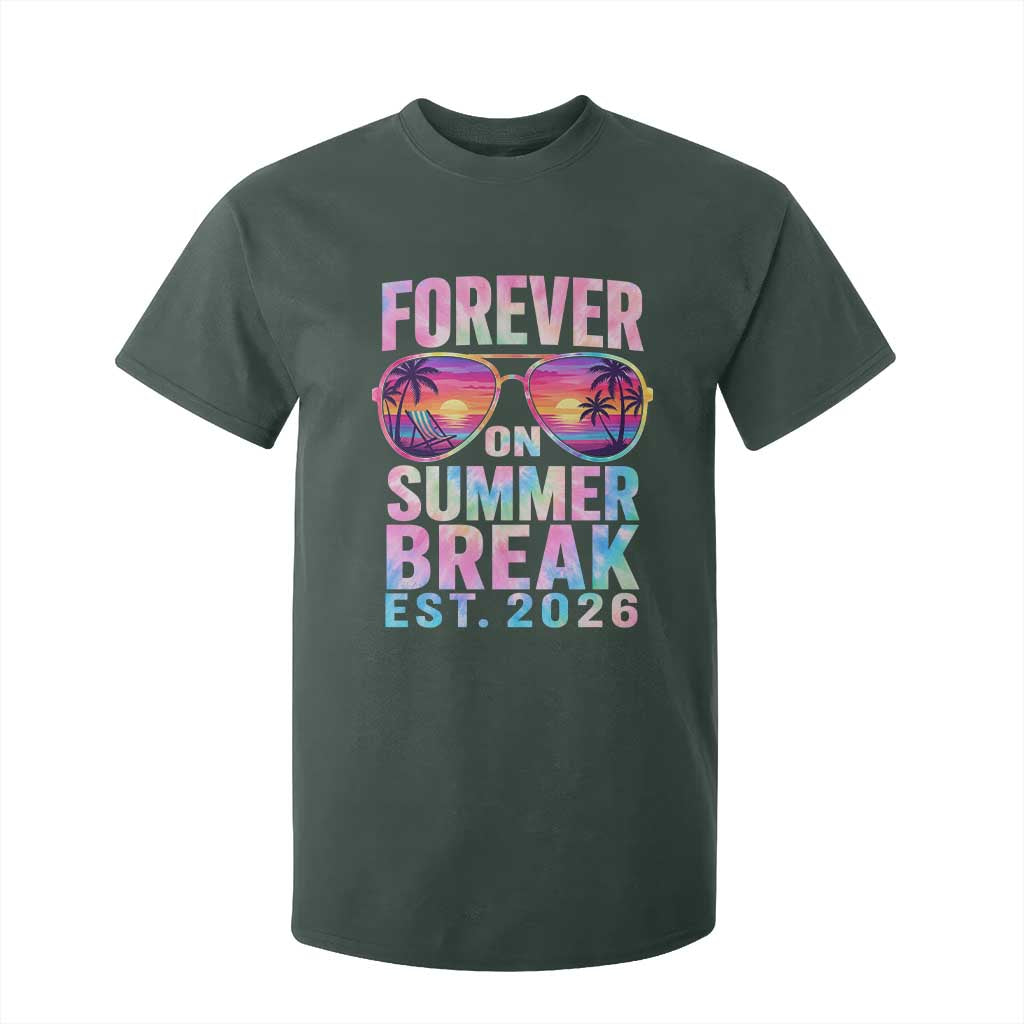 Retired Teacher T Shirt For Kid Forever On Summer Break Retirement 2026 TS10 Dark Forest Green Print Your Wear