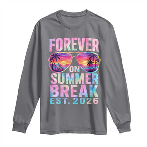 Retired Teacher Long Sleeve Shirt Forever On Summer Break Retirement 2026 TS10 Charcoal Print Your Wear