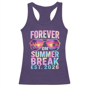 Retired Teacher Racerback Tank Top Forever On Summer Break Retirement 2026 TS10 Purple Print Your Wear