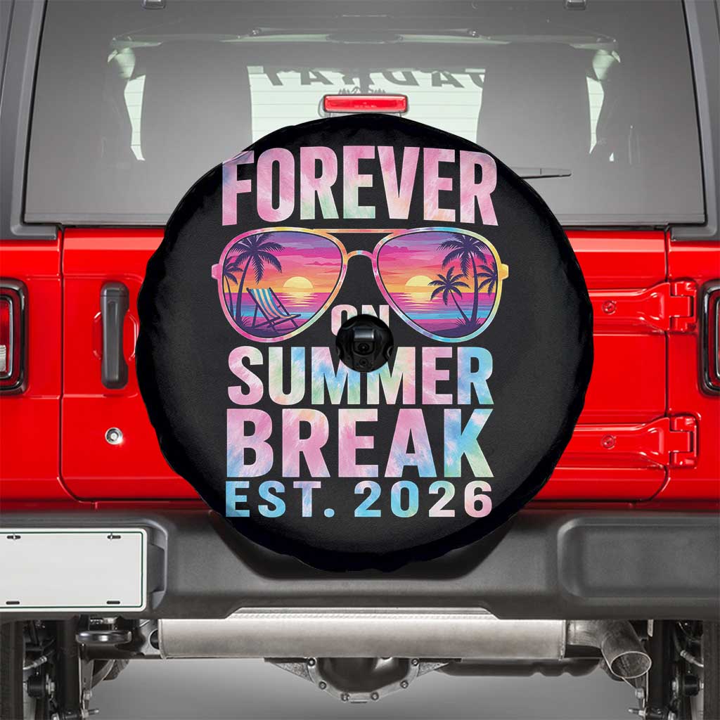 Retired Teacher Spare Tire Cover Forever On Summer Break Retirement 2026 TS10 Black Print Your Wear