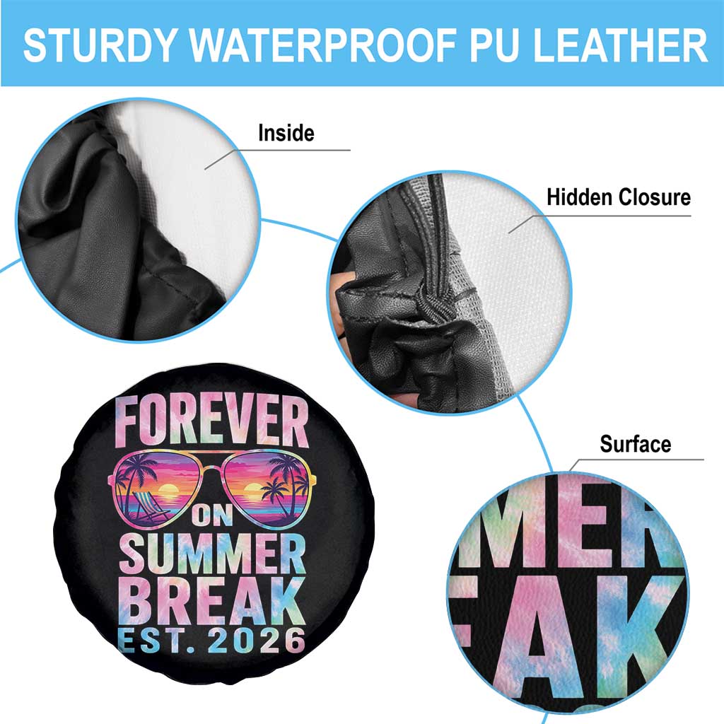 Retired Teacher Spare Tire Cover Forever On Summer Break Retirement 2026 TS10 Print Your Wear