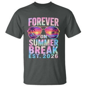 Retired Teacher T Shirt Forever On Summer Break Retirement 2026 TS10 Dark Heather Print Your Wear