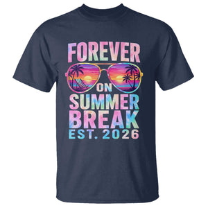 Retired Teacher T Shirt Forever On Summer Break Retirement 2026 TS10 Navy Print Your Wear