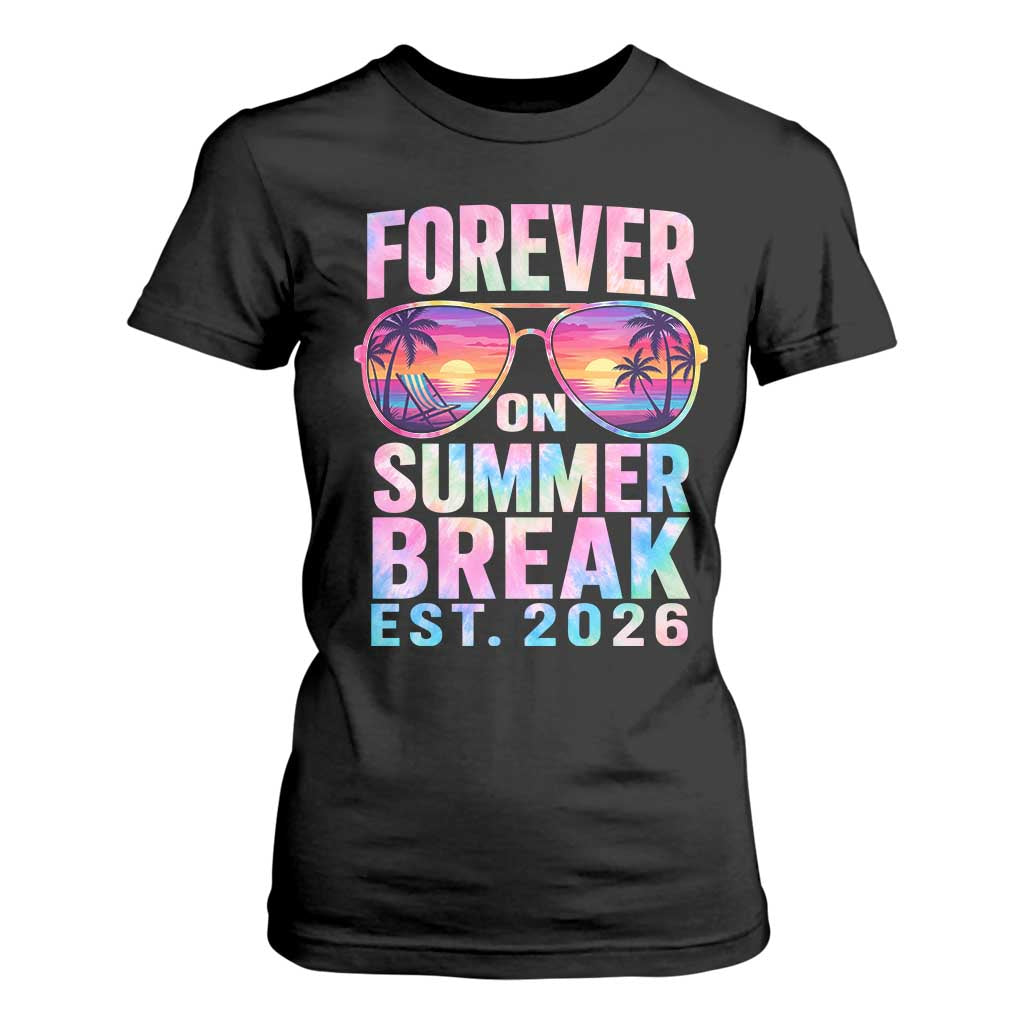 Retired Teacher T Shirt For Women Forever On Summer Break Retirement 2026 TS10 Black Print Your Wear