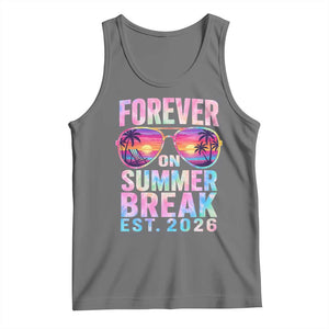 Retired Teacher Tank Top Forever On Summer Break Retirement 2026 TS10 Black Heather Print Your Wear