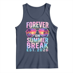 Retired Teacher Tank Top Forever On Summer Break Retirement 2026 TS10 Navy Print Your Wear