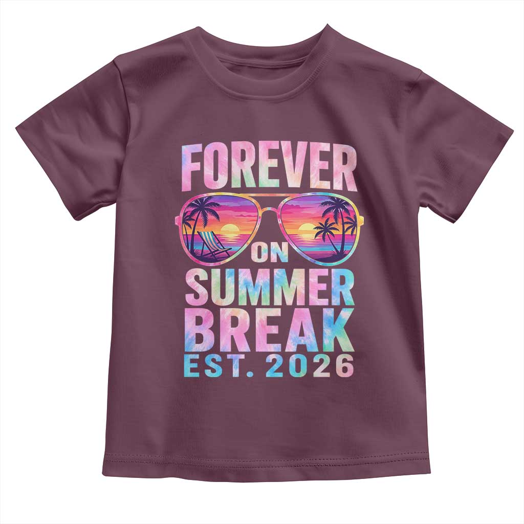 Retired Teacher Toddler T Shirt Forever On Summer Break Retirement 2026 TS10 Maroon Print Your Wear