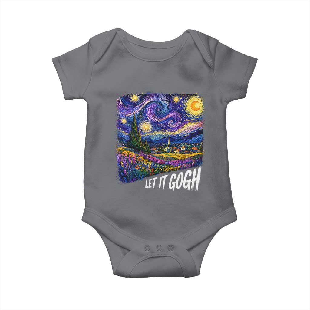 Let it Gogh Funny Vincent Van Gogh Starry Night Baby Onesie