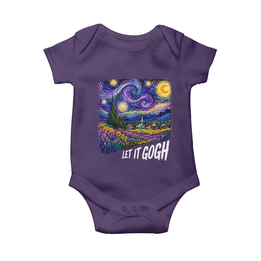 Let it Gogh Funny Vincent Van Gogh Starry Night Baby Onesie