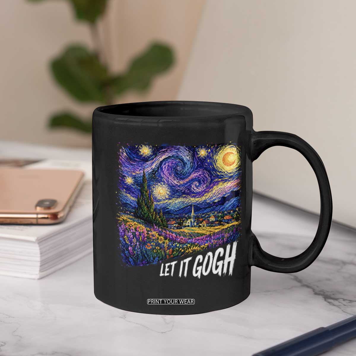 Let it Gogh Funny Vincent Van Gogh Starry Night Coffee Mug