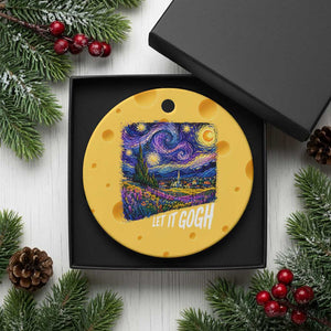 Let it Gogh Funny Vincent Van Gogh Starry Night Ceramic Ornament