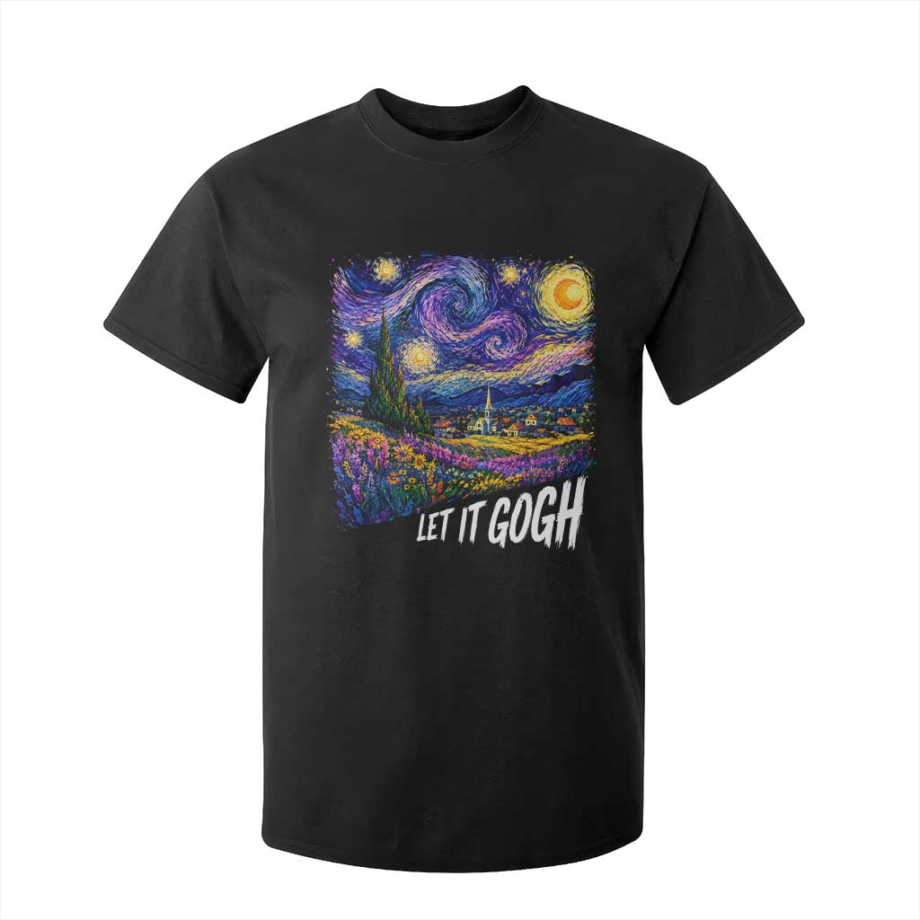 Let it Gogh Funny Vincent Van Gogh Starry Night T Shirt For Kid
