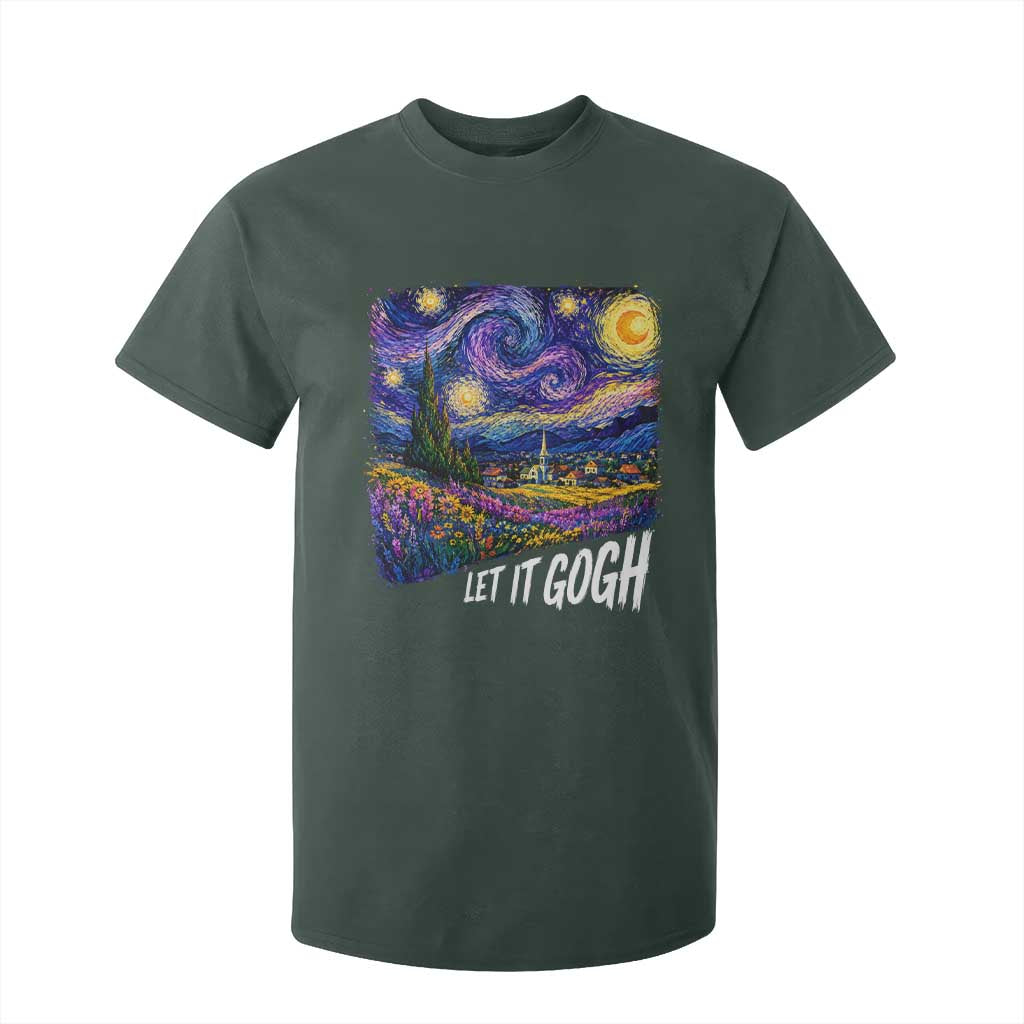 Let it Gogh Funny Vincent Van Gogh Starry Night T Shirt For Kid