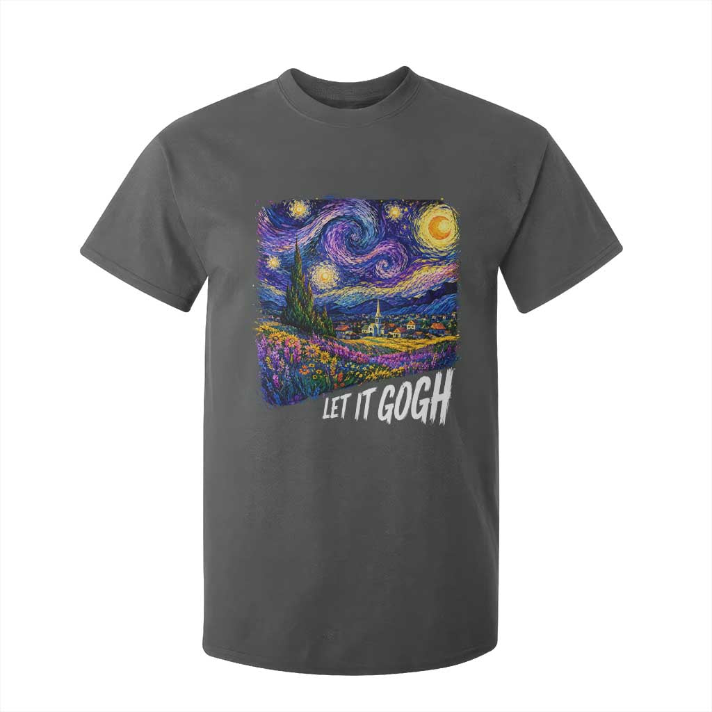 Let it Gogh Funny Vincent Van Gogh Starry Night T Shirt For Kid