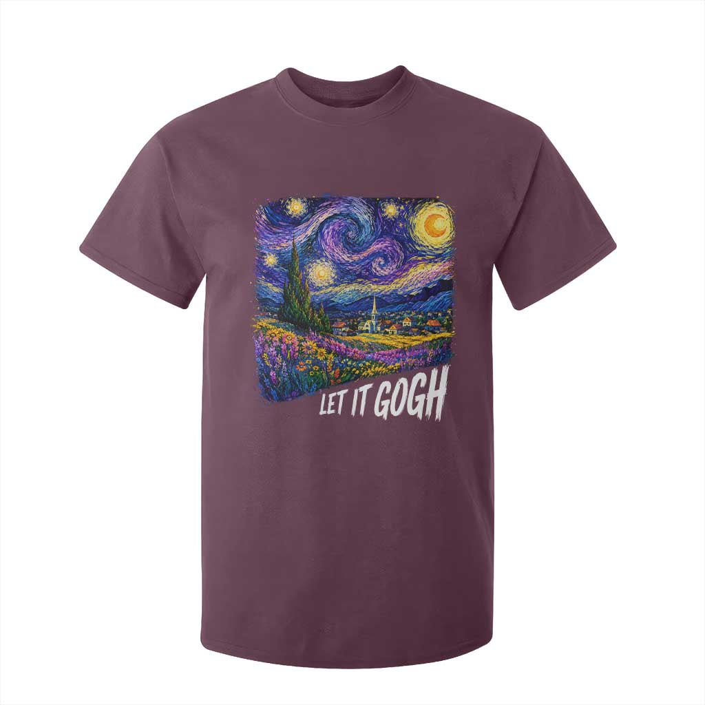 Let it Gogh Funny Vincent Van Gogh Starry Night T Shirt For Kid