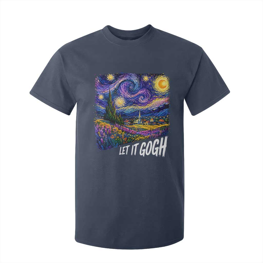 Let it Gogh Funny Vincent Van Gogh Starry Night T Shirt For Kid