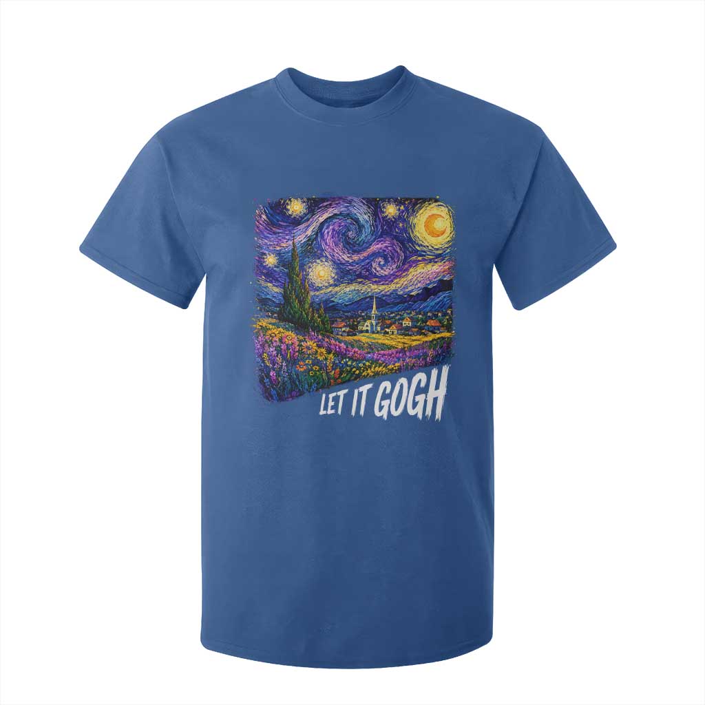 Let it Gogh Funny Vincent Van Gogh Starry Night T Shirt For Kid