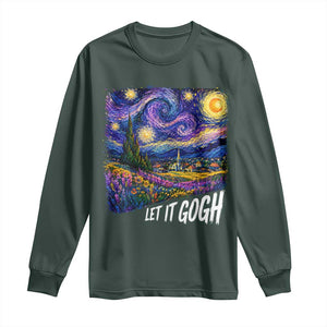 Let it Gogh Funny Vincent Van Gogh Starry Night Long Sleeve Shirt