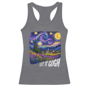 Let it Gogh Funny Vincent Van Gogh Starry Night Racerback Tank Top