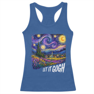Let it Gogh Funny Vincent Van Gogh Starry Night Racerback Tank Top