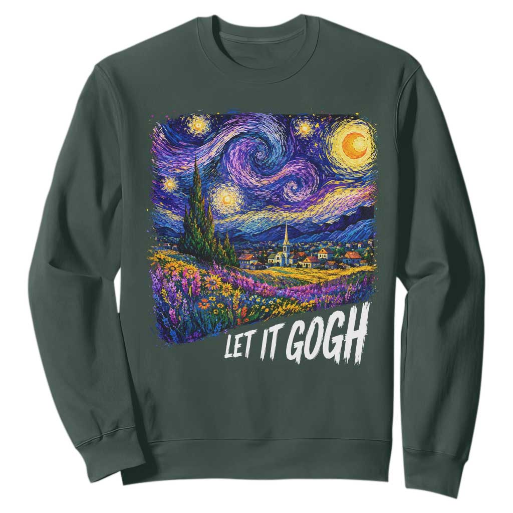 Let it Gogh Funny Vincent Van Gogh Starry Night Sweatshirt