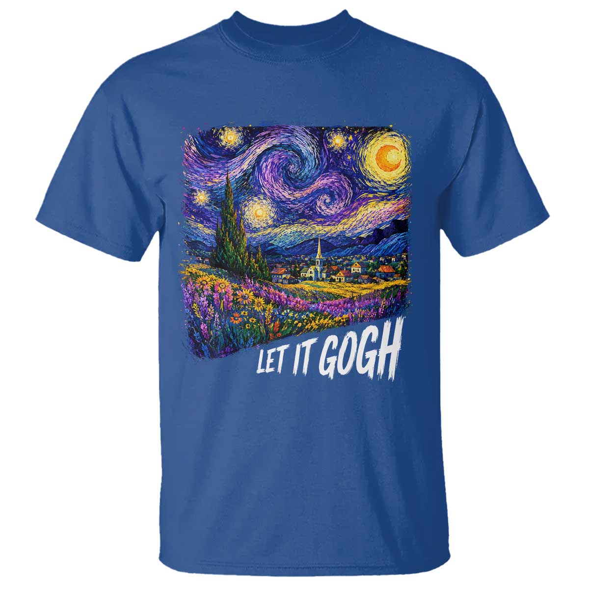 Let it Gogh Funny Vincent Van Gogh Starry Night T Shirt