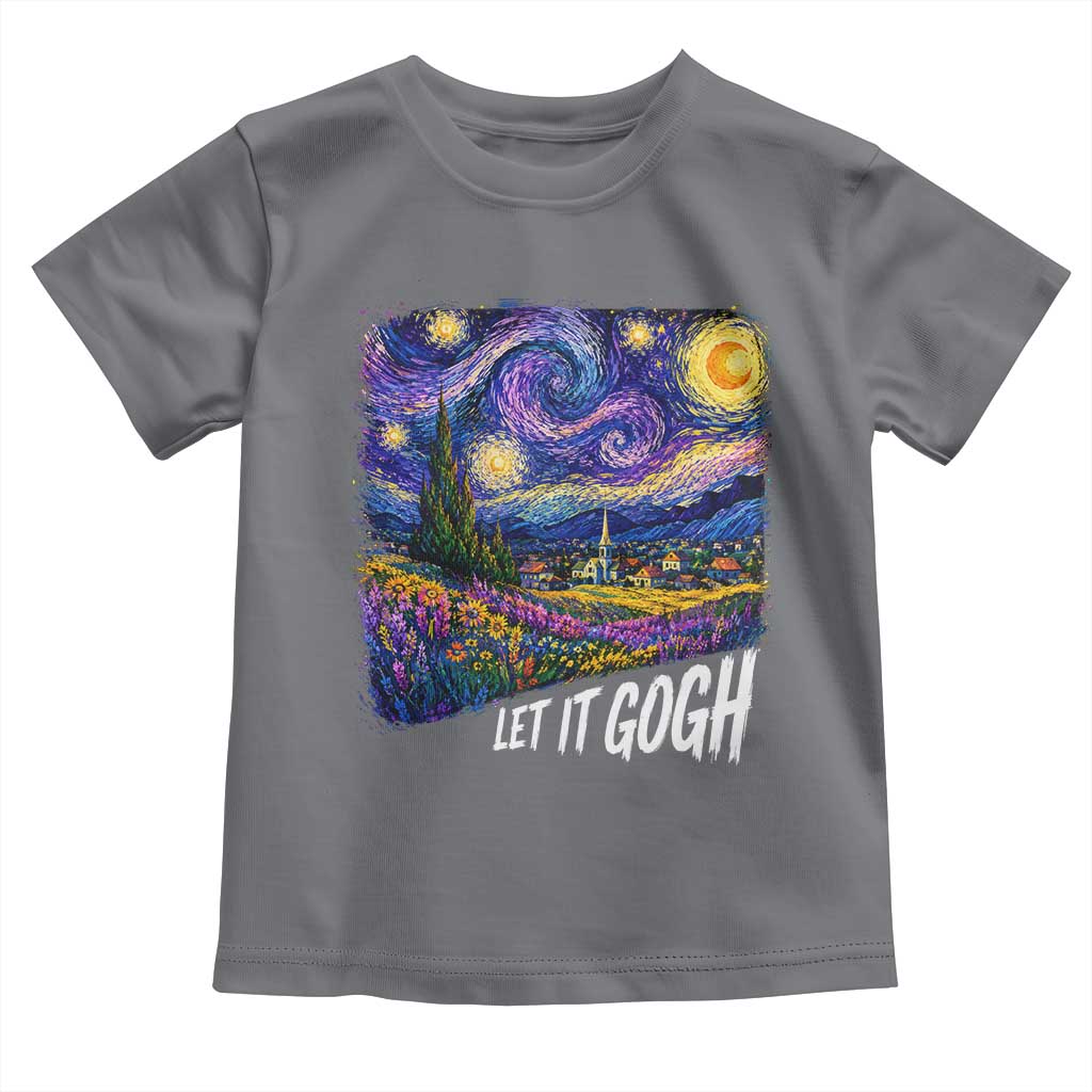 Let it Gogh Funny Vincent Van Gogh Starry Night Toddler T Shirt