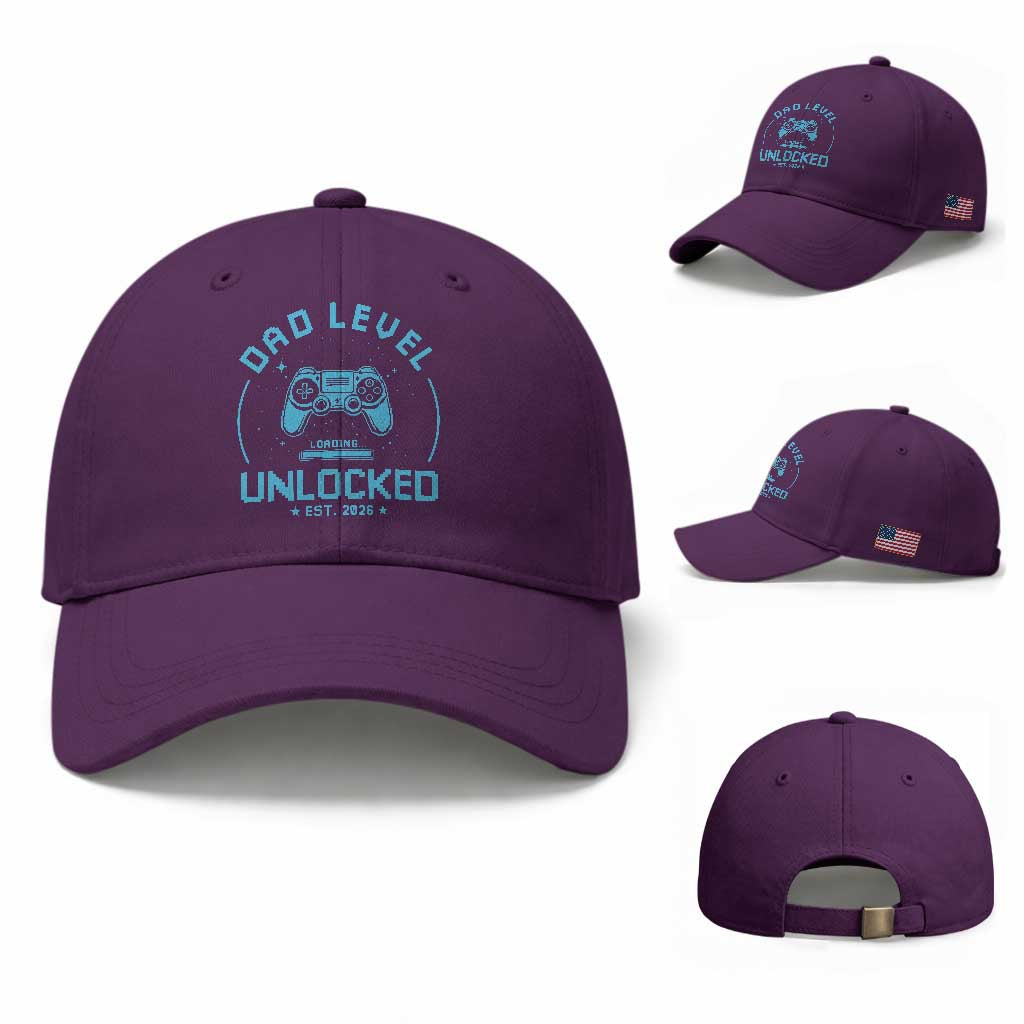 Promoted to Dad 2026 Baseball Cap New Dad Gifts for First Time Daddy Fathers Day TS10 Baseball Cap Universal Fit Purple Print Your Wear
