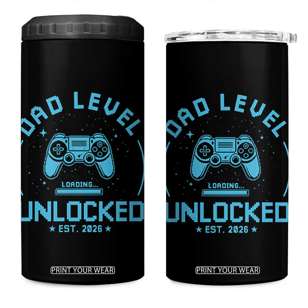 Promoted to Dad 2026 4 in 1 Can Cooler Tumbler New Dad Gifts for First Time Daddy Fathers Day TS10 One Size: 16 oz Black Print Your Wear