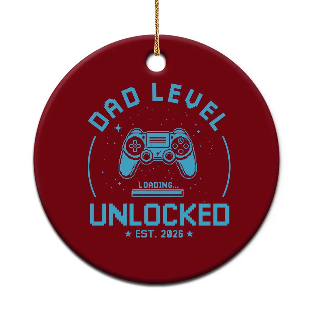 Promoted to Dad 2026 Ceramic Ornament New Dad Gifts for First Time Daddy Fathers Day TS10 1pc Red Print Your Wear