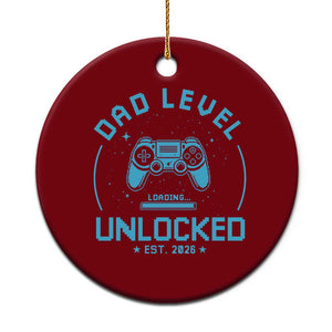 Promoted to Dad 2026 Ceramic Ornament New Dad Gifts for First Time Daddy Fathers Day TS10 1pc Red Print Your Wear