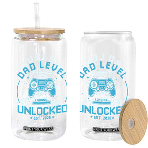 Promoted to Dad 2026 Glass Can New Dad Gifts for First Time Daddy Fathers Day TS10 Print Your Wear